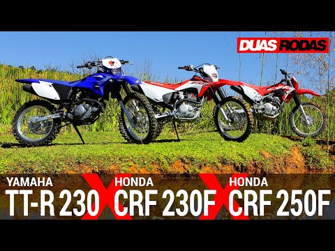 Leia mais sobre o artigo COMPARATIVO | HONDA CRF 250F x HONDA CRF 230F x YAMAHA TT-R 230
