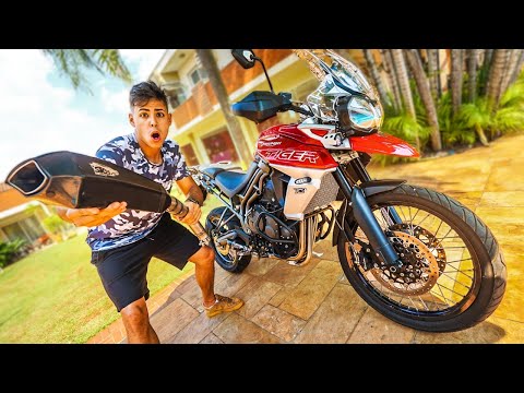 Leia mais sobre o artigo COLOQUEI UM ESCAPAMENTO DE CORRIDA NA TIGER 800 😲