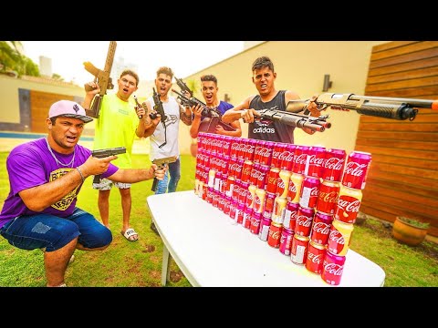 Leia mais sobre o artigo MEGA PAREDE DE COCA COLA VS TODAS MINHAS AIRSOFTS