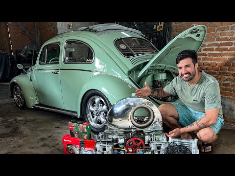Leia mais sobre o artigo ESSE É O NOVO MOTOR DO MEU FUSCA 1962, 1949 CC A AR =)