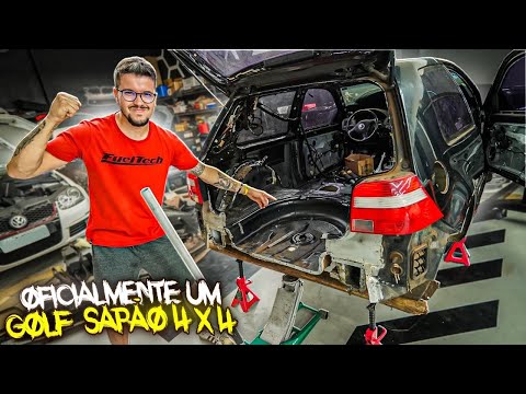Leia mais sobre o artigo DUVIDARAM E EU FIZ 👊🏻 ASSOALHO 4×4 do Golf sapão no Lugar *projeto r32*