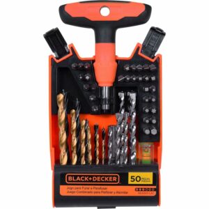 Kit de Parafusar e Furar com 50 Peças Black&decker (Entregue por Ferramentas Kennedy)