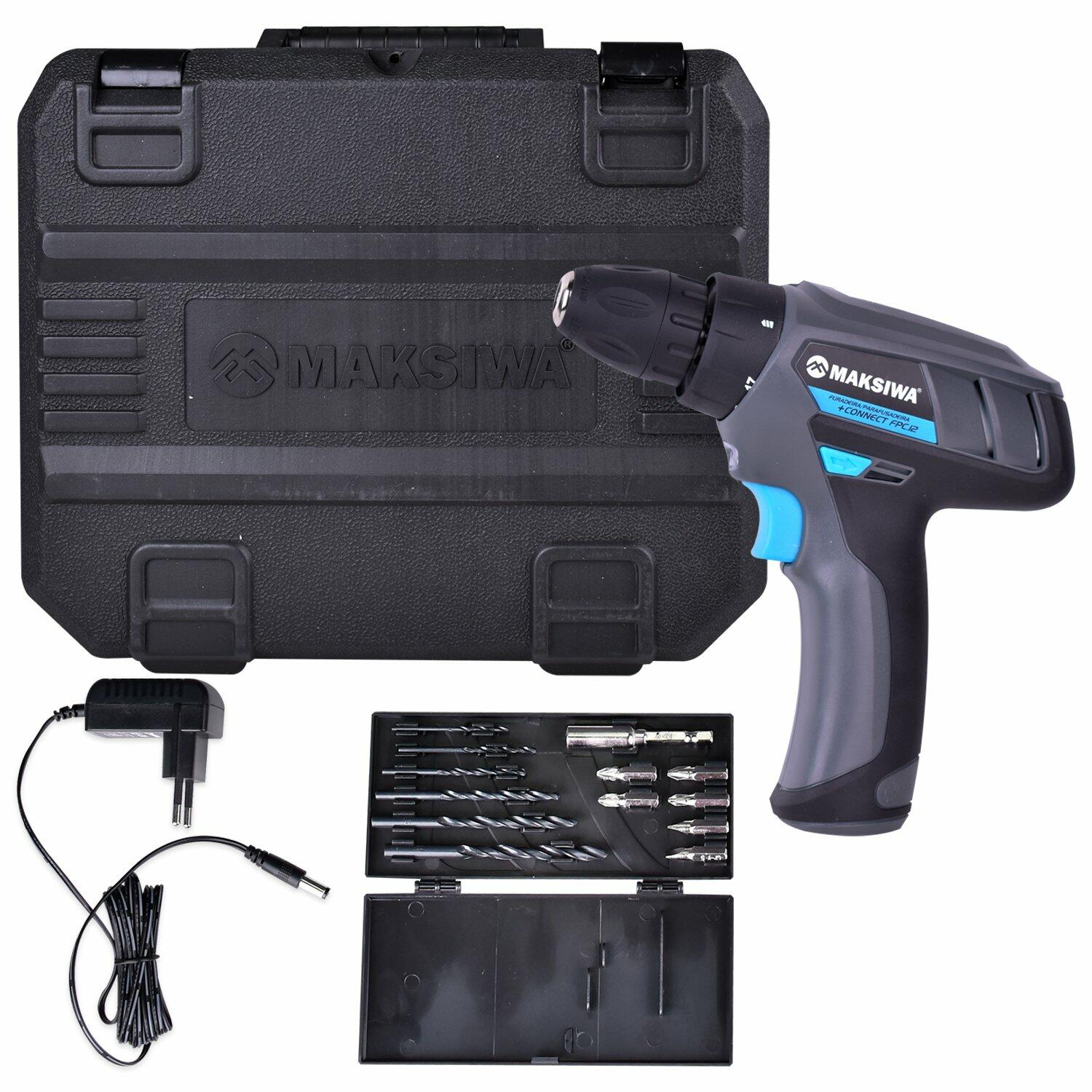 Furadeira Parafusadeira Recarregável 10Mm 12V Maksiwa