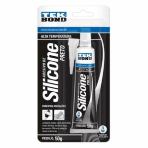 Silicone Acético Alta Temperatura Preto 50G Tekbond (Entregue por Ferramentas Kennedy)