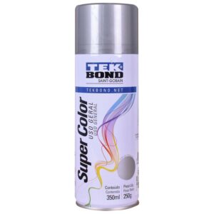 Tinta Spray Super Color para Uso Geral Alumínio 350Ml Tekbond (Entregue por Ferramentas Kennedy)