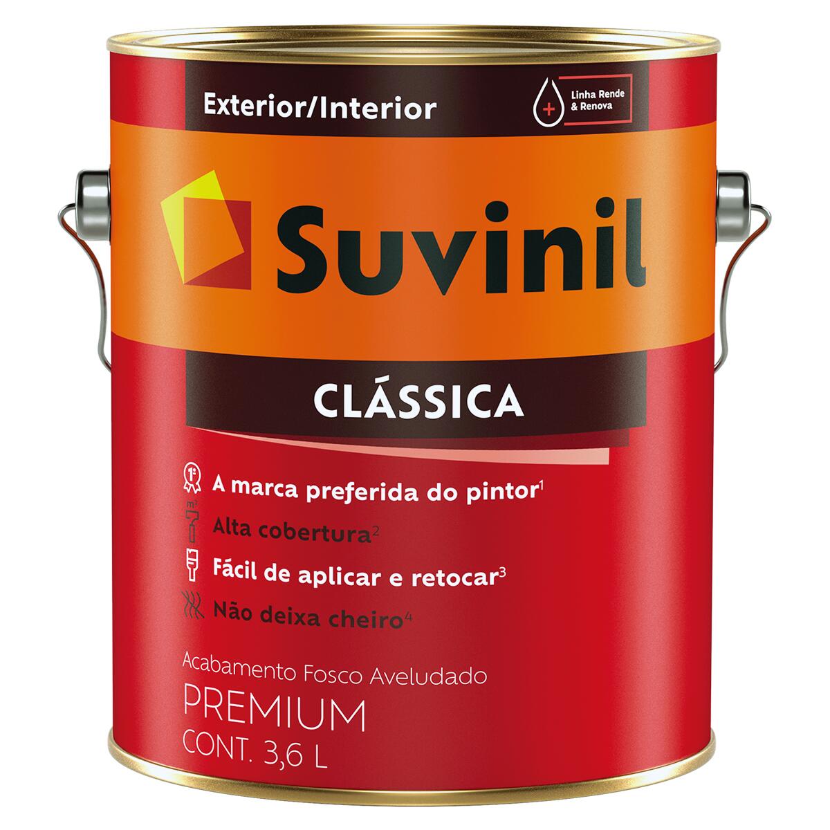 Tinta AcrÃ­lica ClÃ¡ssica Fosco Palha 3,6L Suvinil