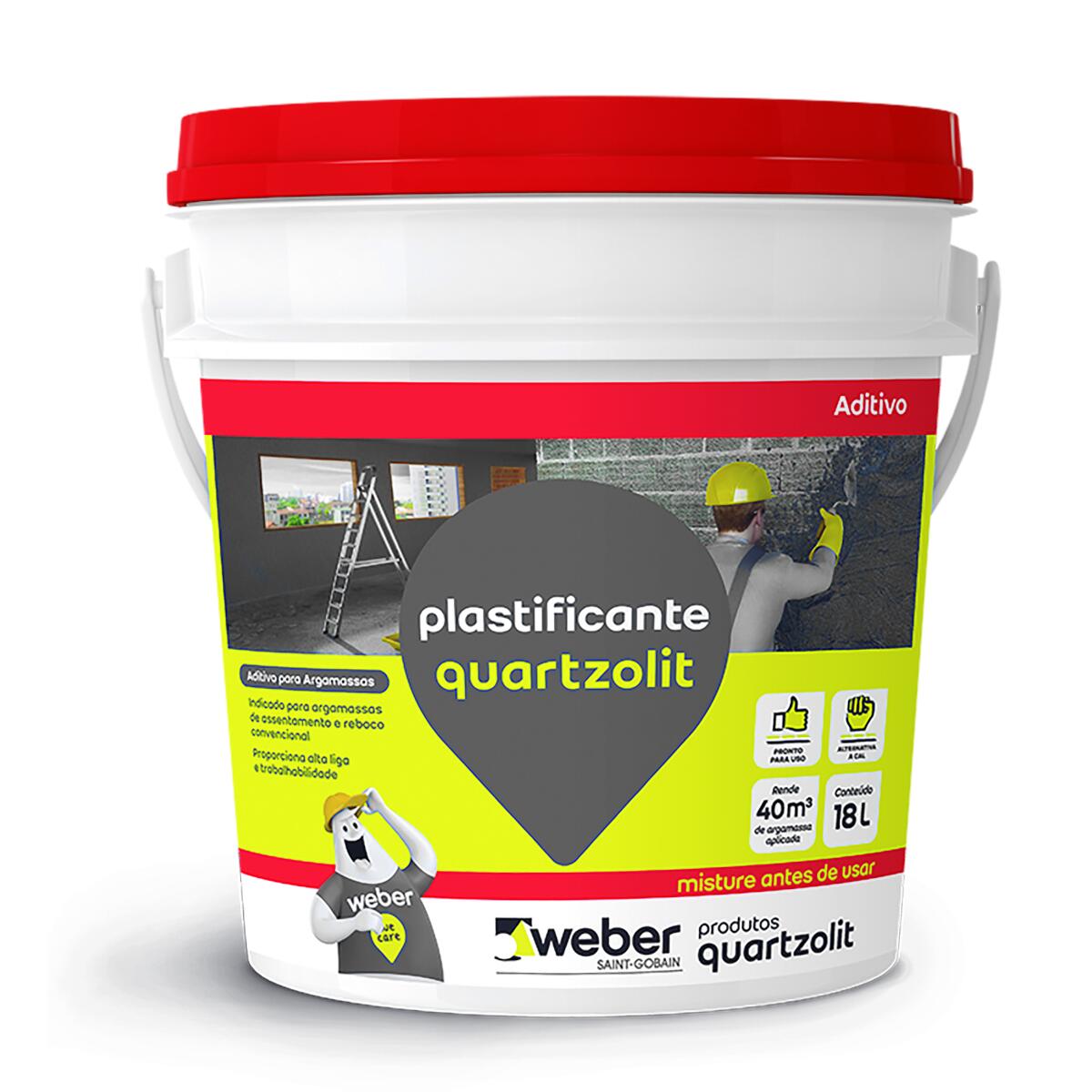 Aditivo Plastificante 18Kg Marrom Claro Quartzolit