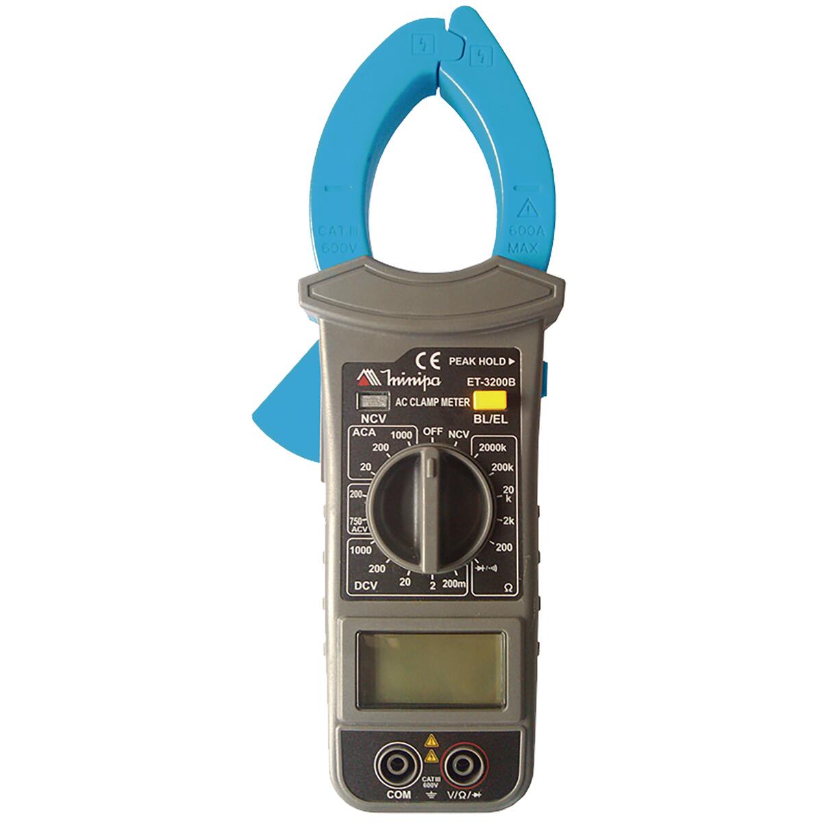 Alicate AmperÃ­metro Et3200B 1000A Minipa 600V