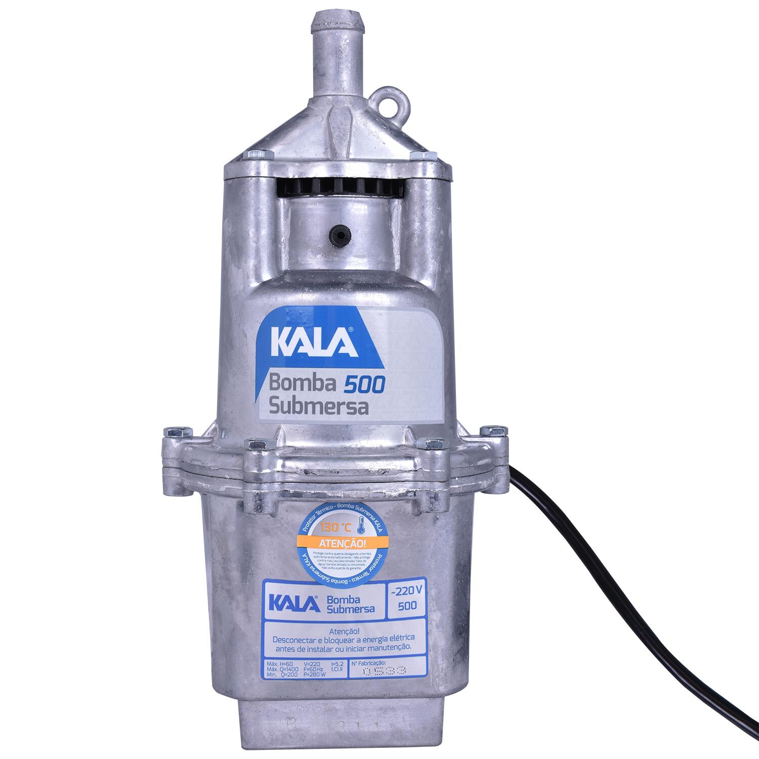 Bomba D’água Submersa 500 1400L/h 280W 127V Kala