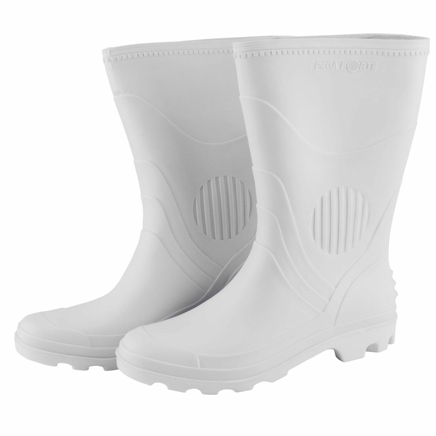 Bota De Pvc Branca Nº45 Modelo 387 Pega Forte Grendene
