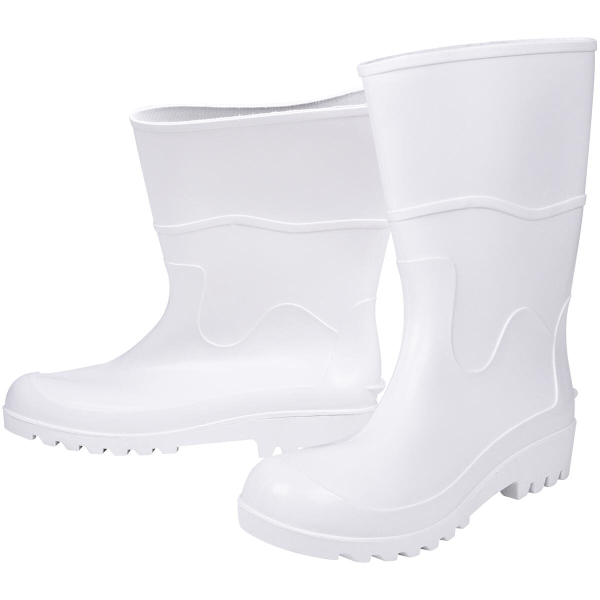Bota Pvc Branca Cano Médio Sem Forro N°38 Worker