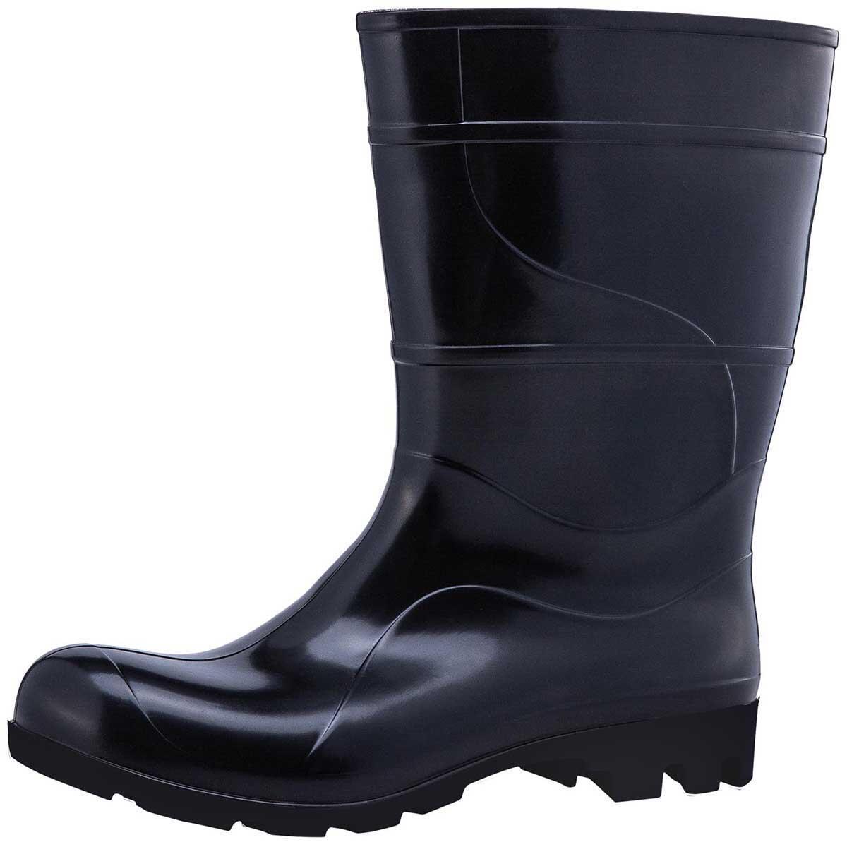 Bota Pvc Preta Nr 37 Cano MÃ©dio Sem Forro Kala