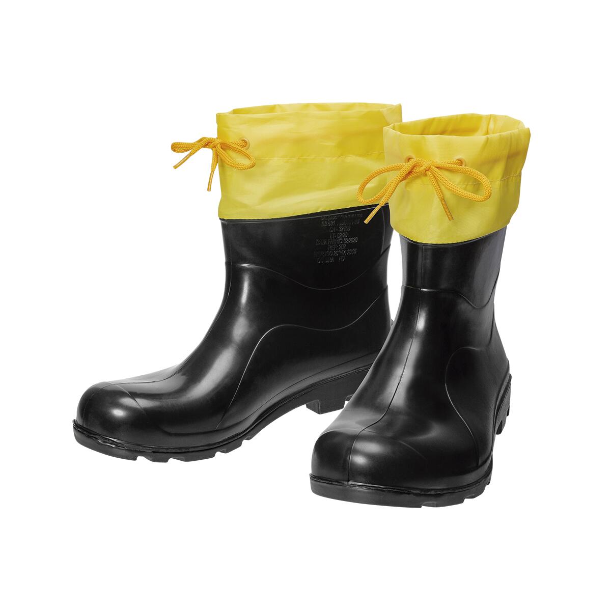 Bota Pvc Preta Cano Curto Com Polaina Kala Nr 33/34