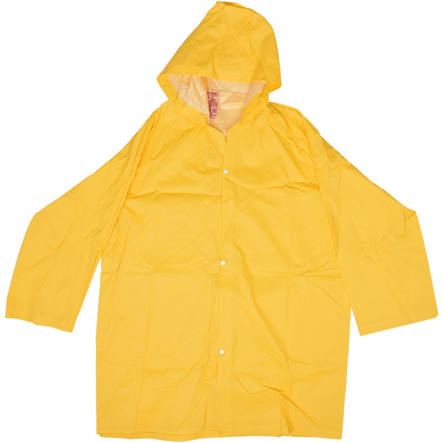 Capa De Chuva Amarela Pvc Com Forro Tamanho G Worker