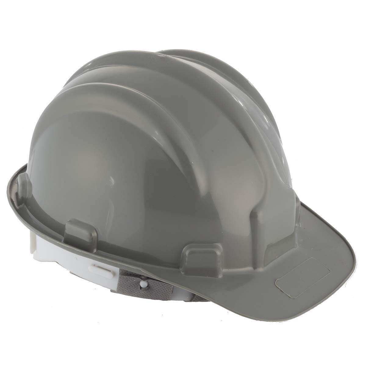 Capacete De ProteÃ§Ã£o Cinza Com Carneira E Aba Frontal Worker