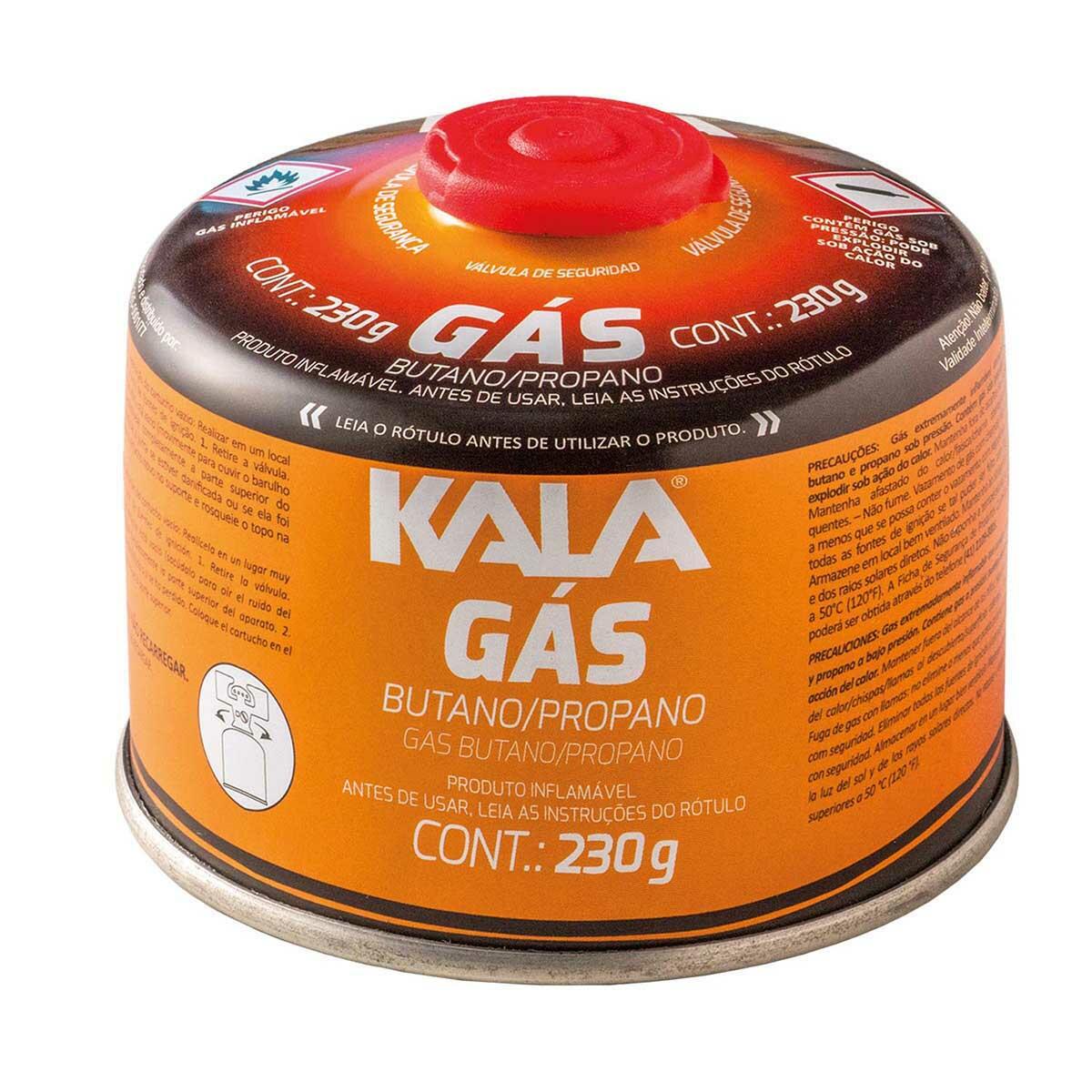 Cartucho GÃ¡s Com VÃ¡lvulas De SeguranÃ§a 230Gr Kala