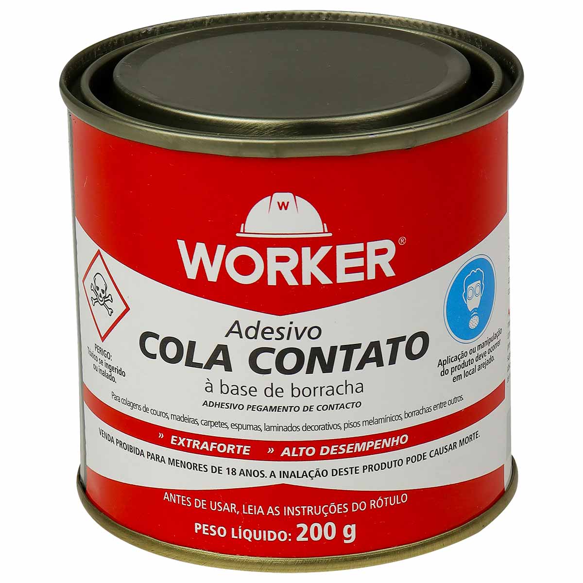Cola De Contato Ã€ Base De Borracha 200G Worker