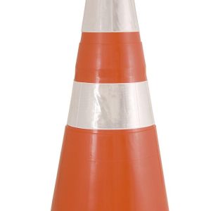 Cone 75Cm Branco/laranja Padrao Abnt Plastcor