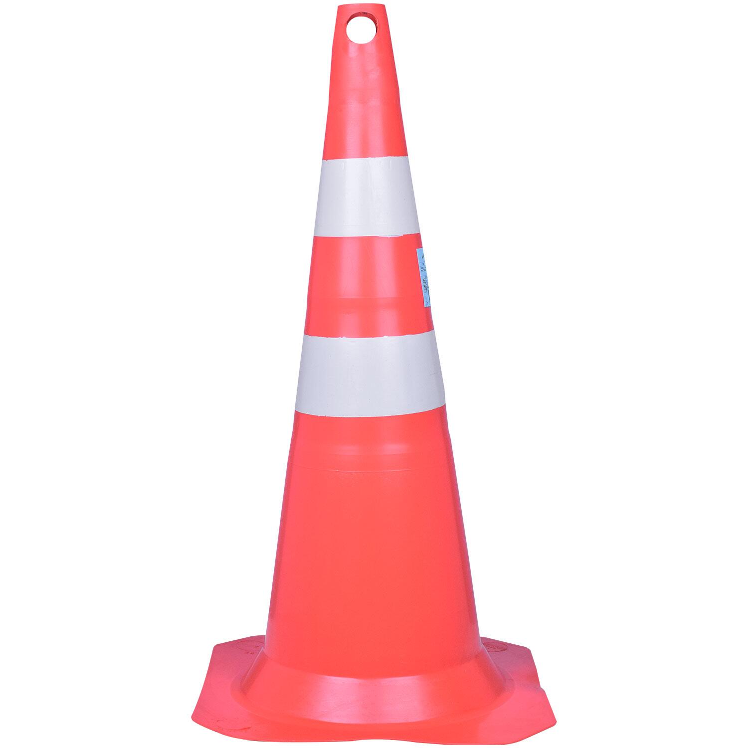 Cone Para SinalizaÃ§Ã£o Em Pvc 75Cm Laranja E Branco Worker