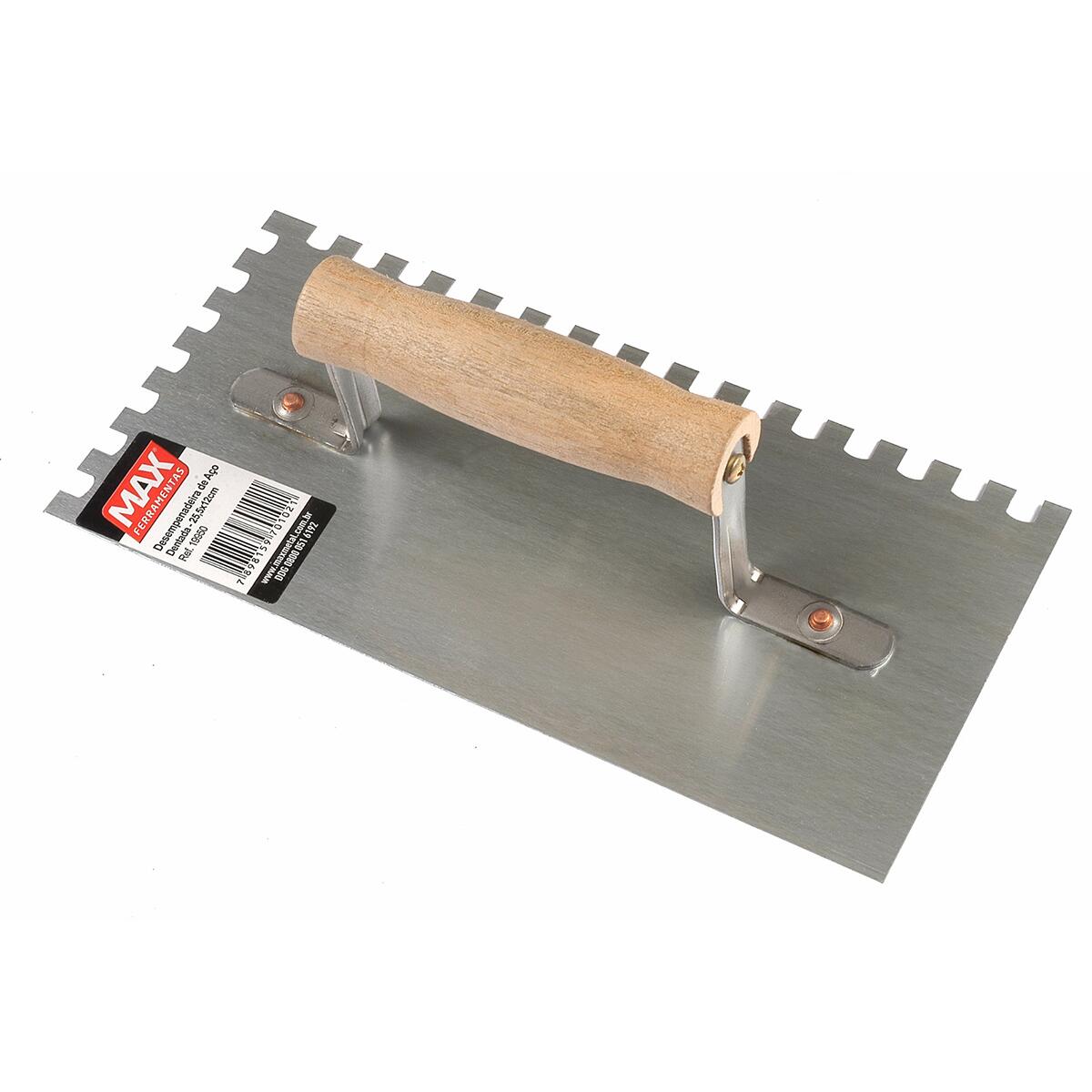 Desempenadeira AÃ§o Max MetalÃºrgica Dentada 25,5X12Cm