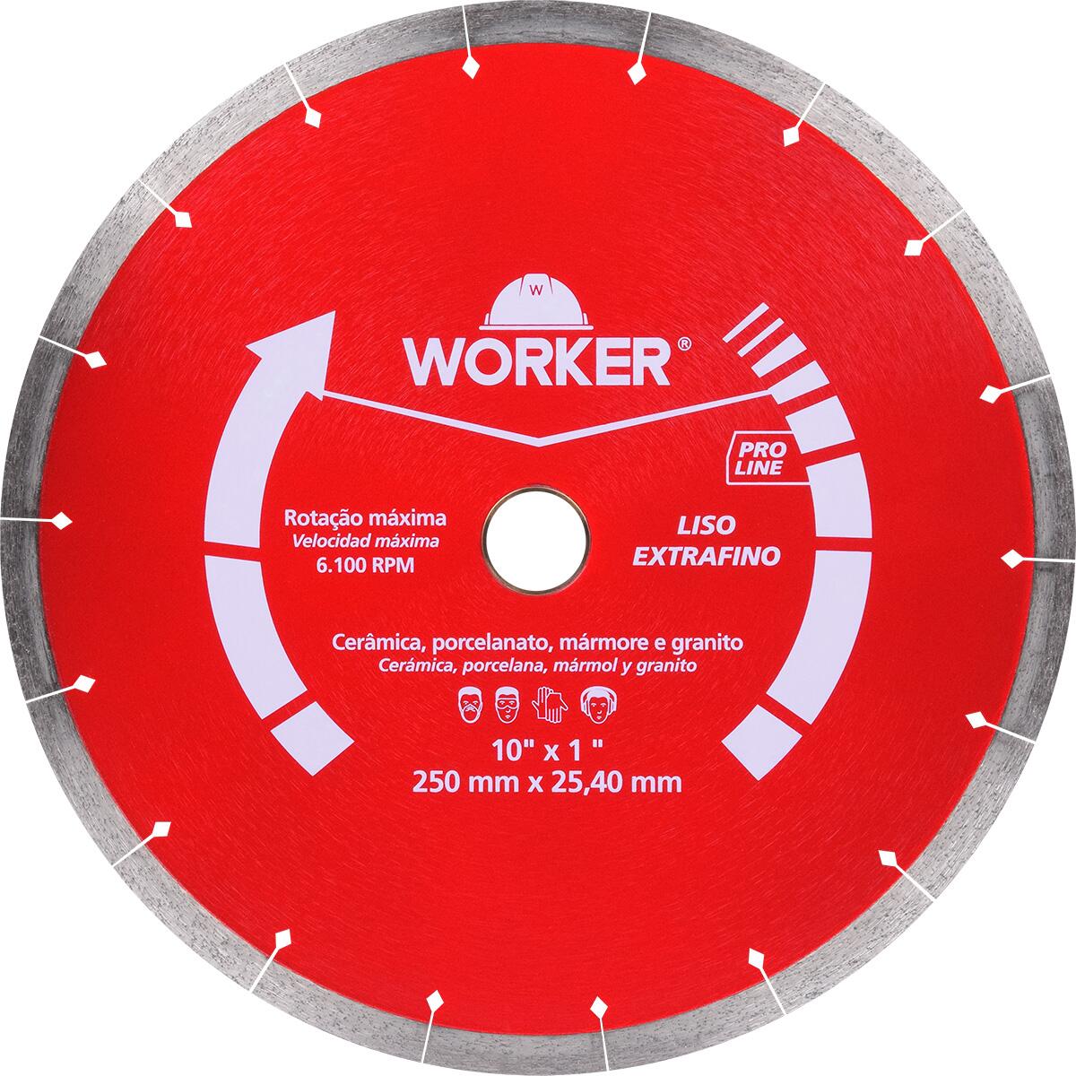 Disco Diamantado 250 X 25,4Mm Worker