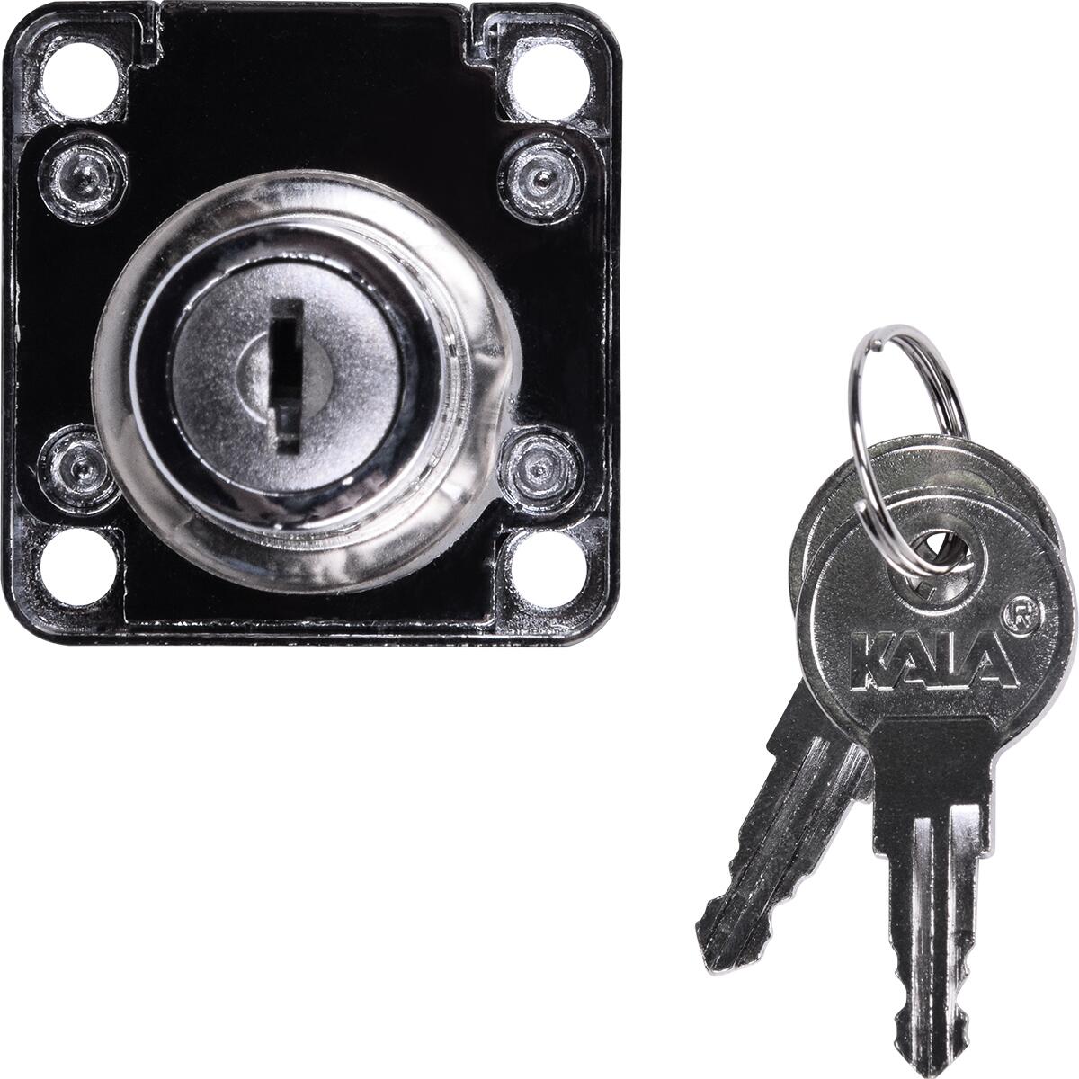 Fechadura Universal Para Gaveta 32Mm Cromado Kala
