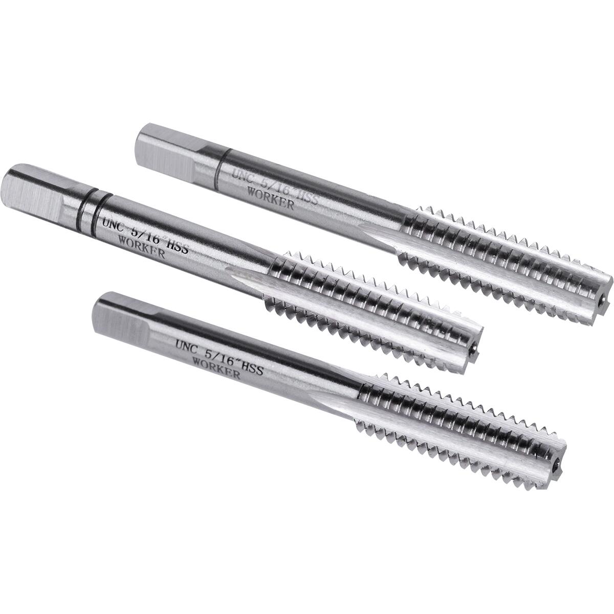 Jogo Macho Manual Din351 Unc 5/16″x18″ 3 PeÃ§as Worker
