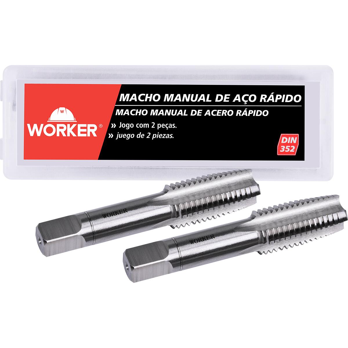 Jogo Macho Manual Din352 M14X2Mm 2 PeÃ§as Worker