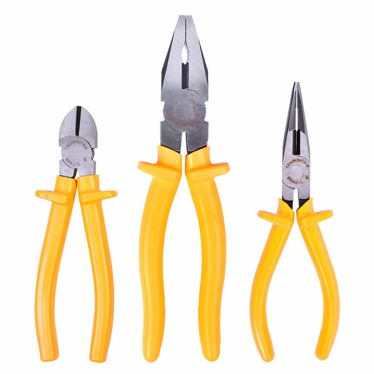 Kit De Alicates De Bico E Corte Com 3 PeÃ§as 6″-8″ Tramontina