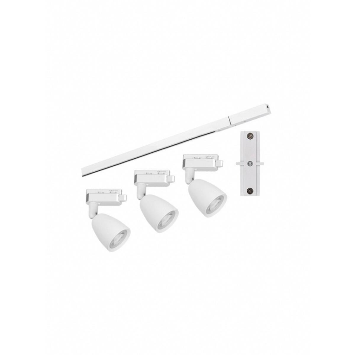 Kit Trilho Led Mr16 3X6W 3000K Branco Biv Taschibra