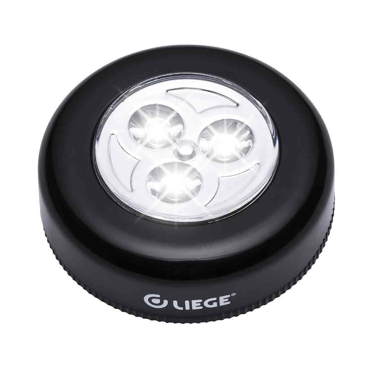 LuminÃ¡ria De Toque Liege 3Leds Pr 3Pilhas Aaa