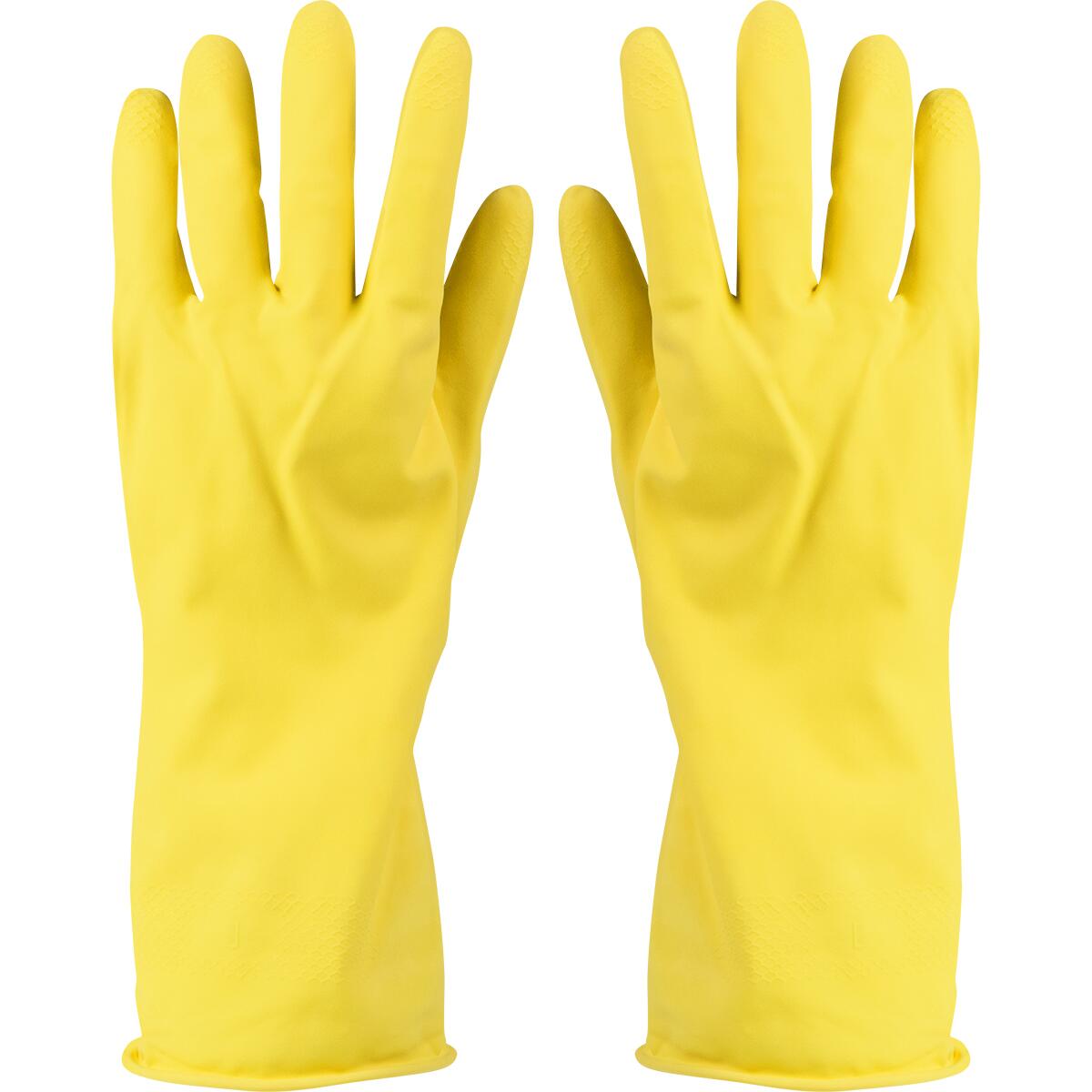 Luva De LÃ¡tex Antiderrapante Flocada Amarela 10″ Gg Worker