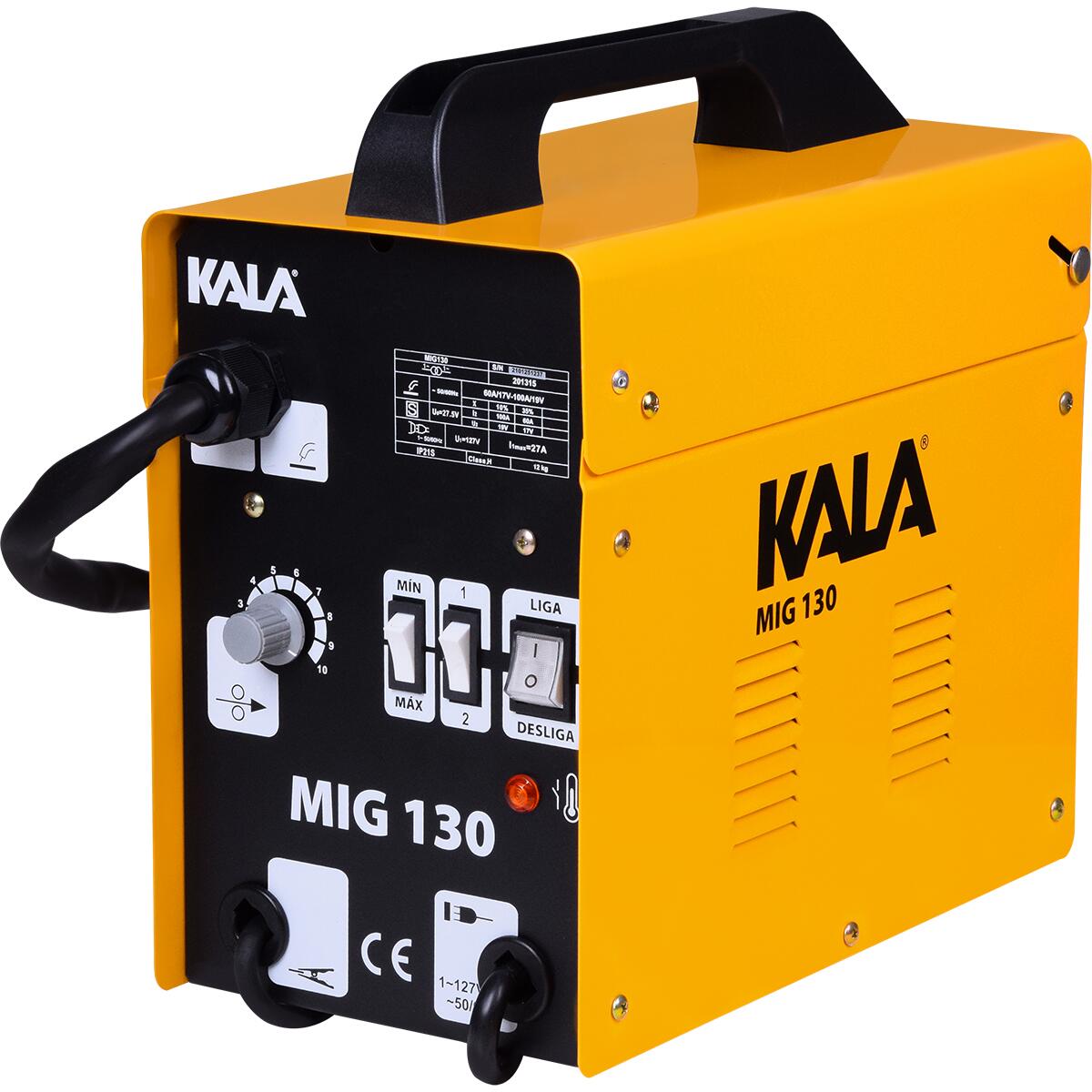 MÃ¡quina De Solda Em AÃ§o E Cobre Mig-130 16A 3,3Kva 220V Kala