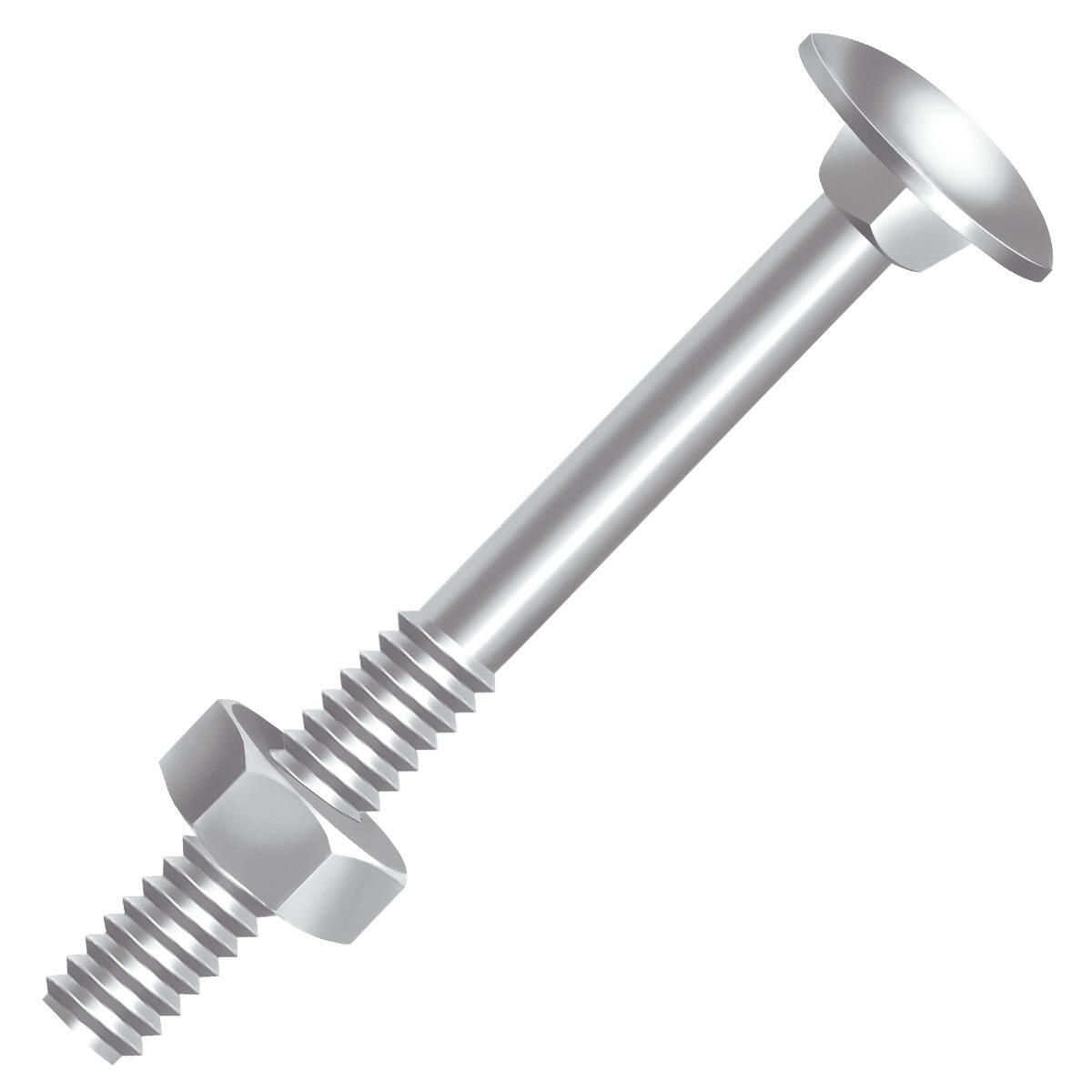 Parafuso FrancÃªs Porca Zincada 3/8″x 10″ 50 PeÃ§as Ciser