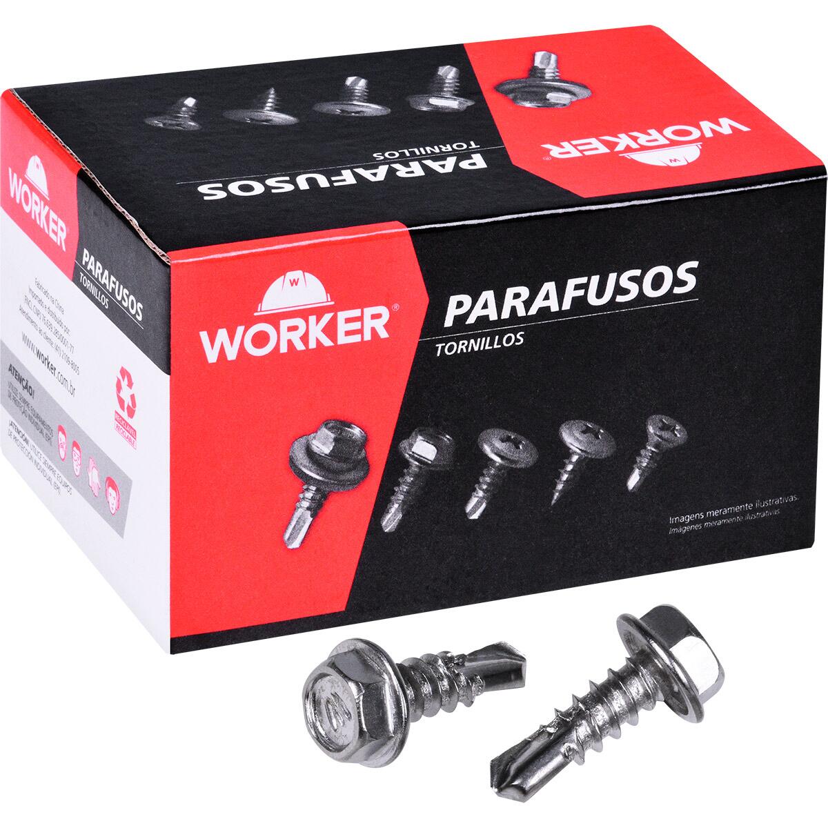 Parafuso Ponta Broca CabeÃ§a Sext 4,2Mm(N8)X13Mm Worker 500 PÃ§s