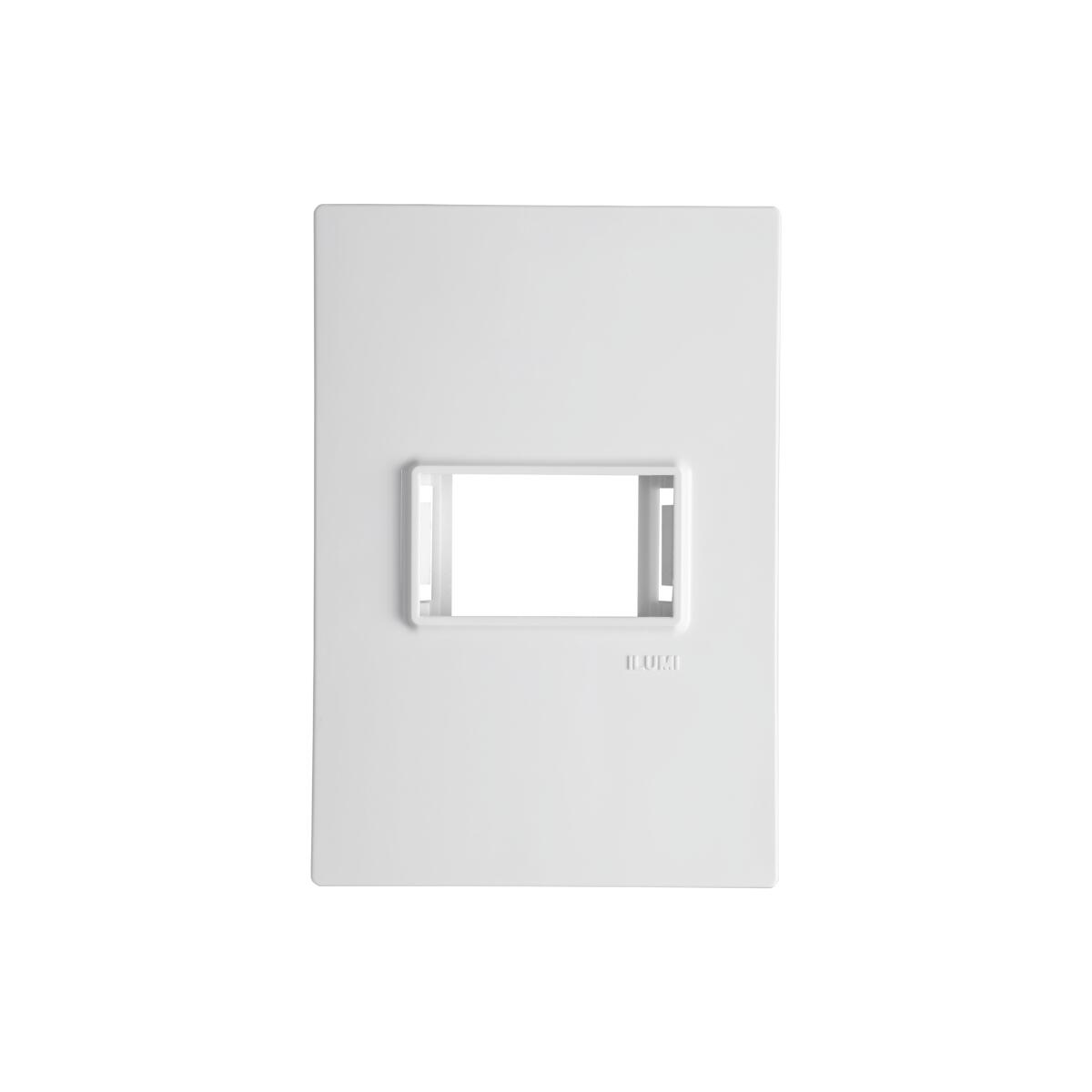 Placa 4X2 1 MÃ³dulo Horizontal Com Suporte Vivaz Branco Ilumi