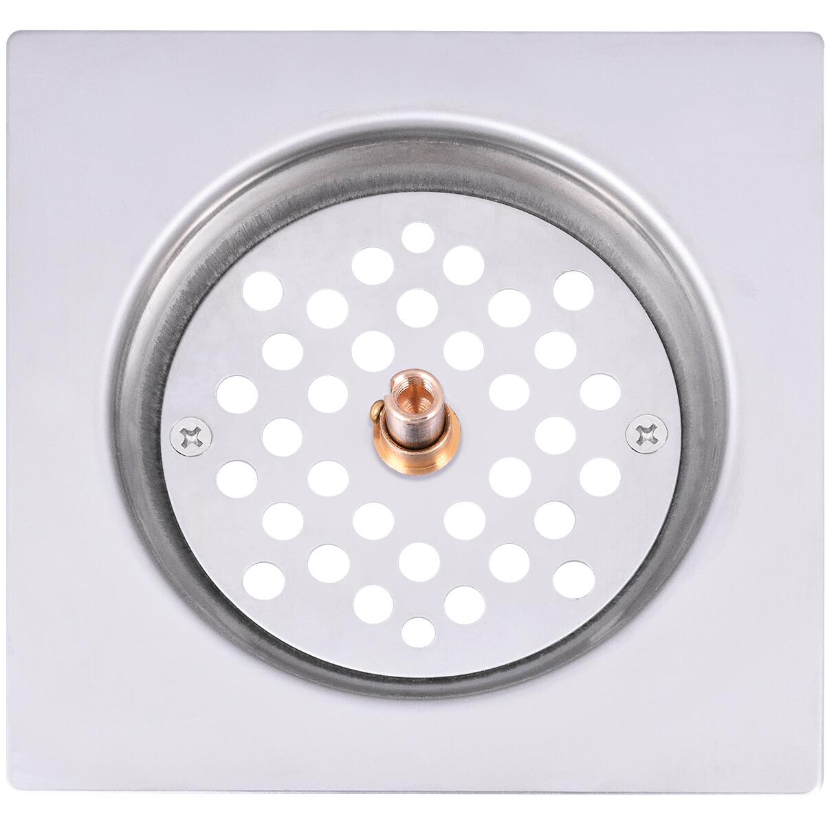 Ralo Click Quadrado Em AÃ§o Inox 15X15Cm Liege