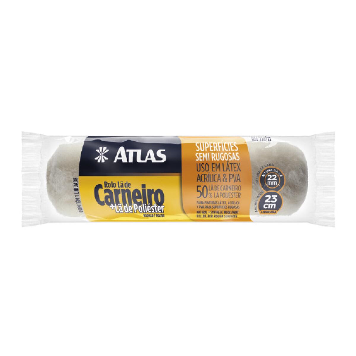 Rolo LÃ£ Mista Atlas Nat 23Cm Sem Cb 228