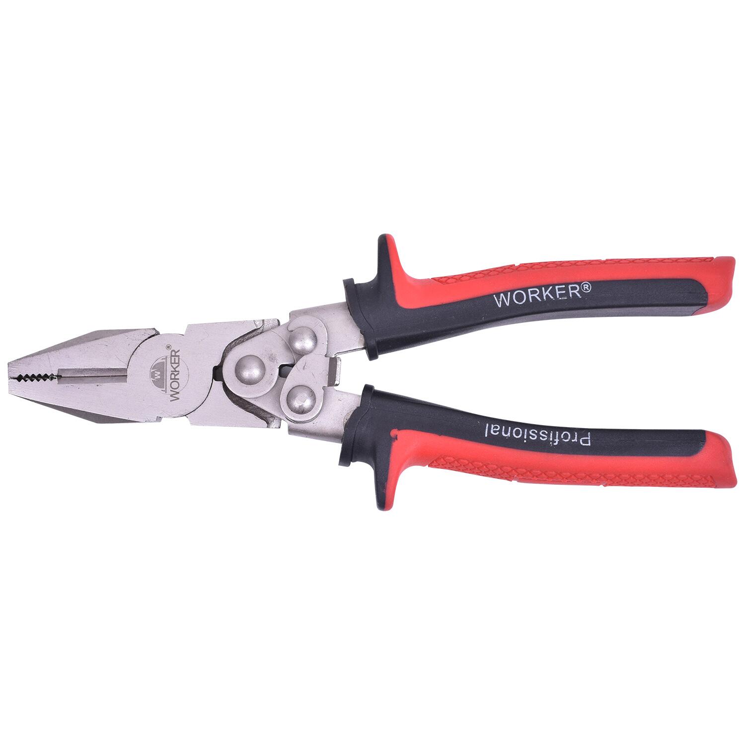 Alicate Universal Com ForÃ§a Dupla Em Cromo VanÃ¡dio 8″ Worker