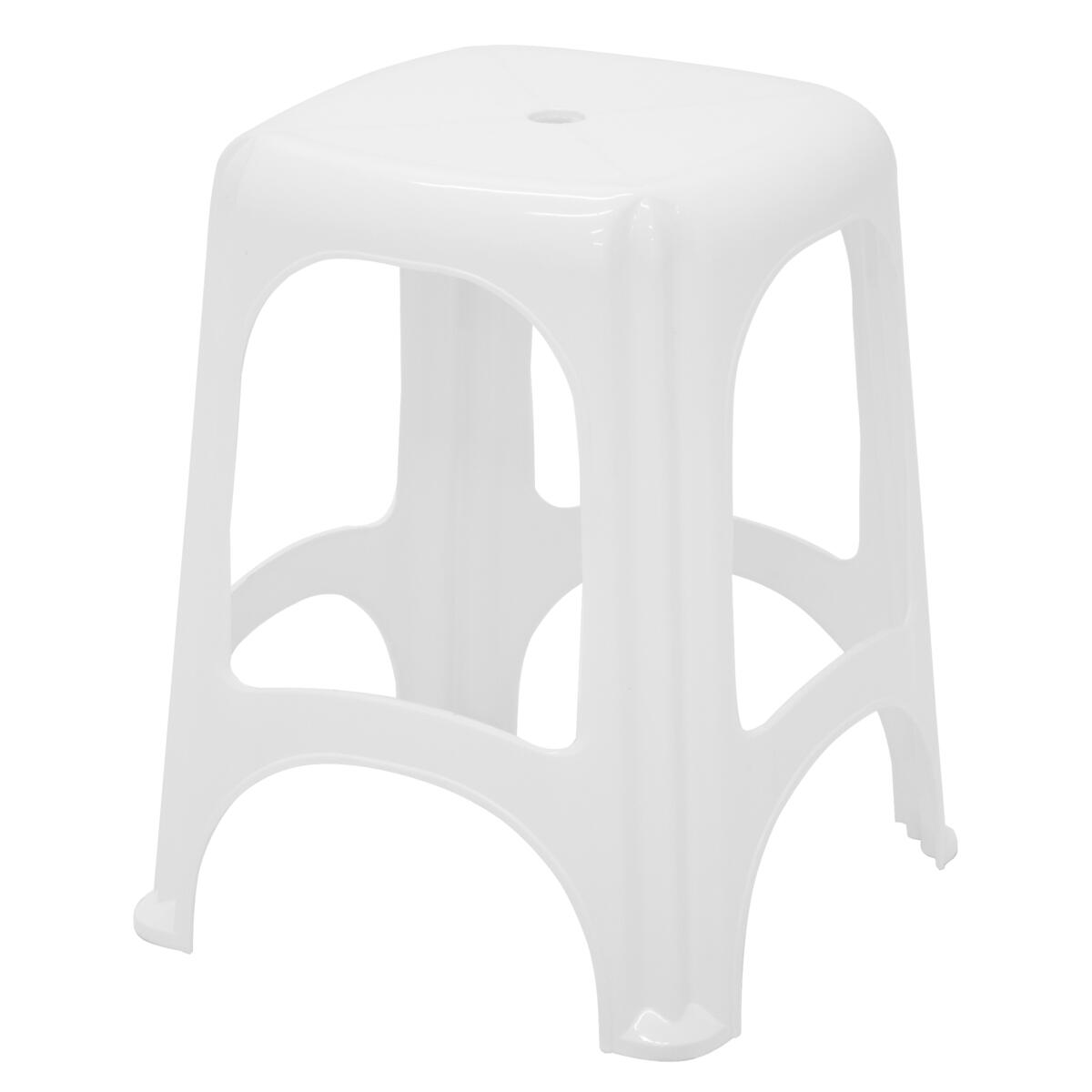 Banqueta NiterÃ³i Em Polipropileno Branco Tramontina