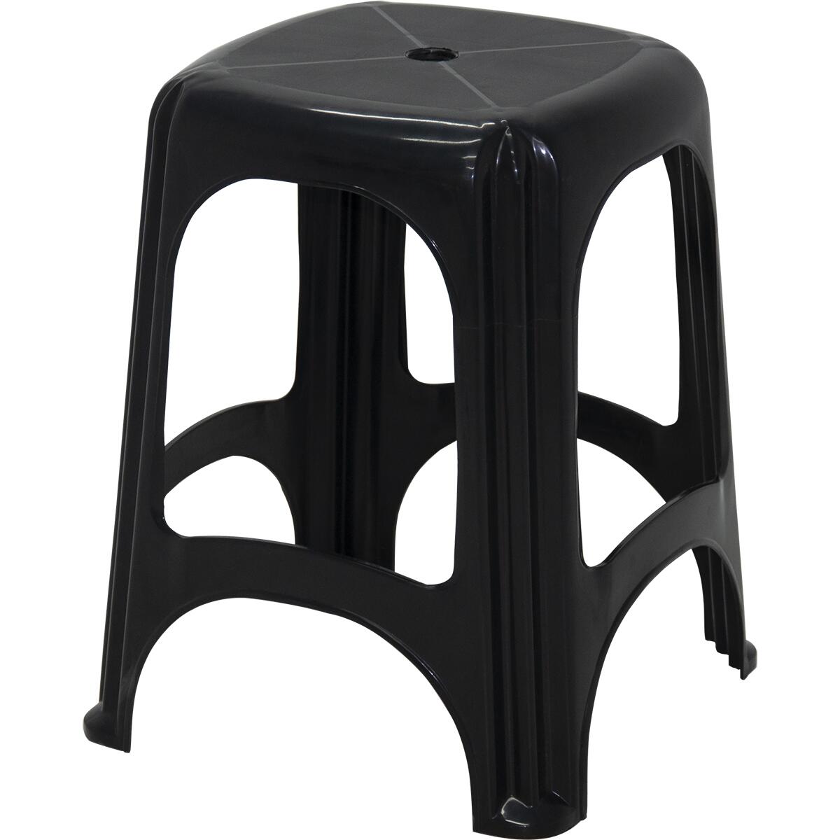 Banqueta De PlÃ¡stico NiterÃ³i Preta 100Kg Tramontina