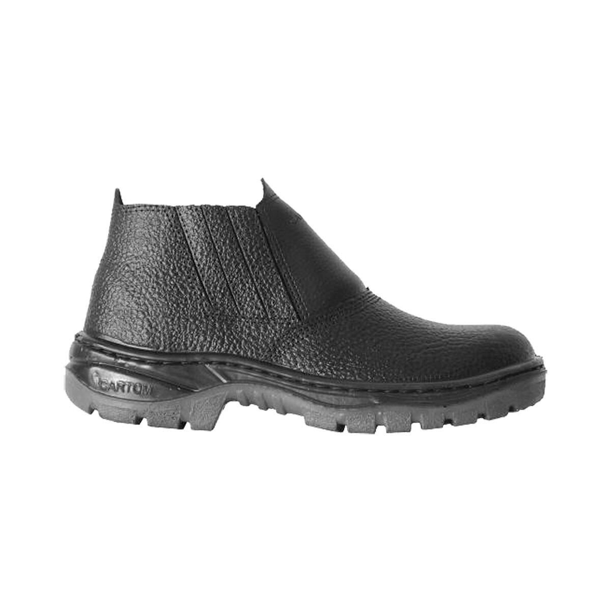 Botina Raspa N44 Bi Calcados Cartom ElÃ¡stico Biq AÃ§o