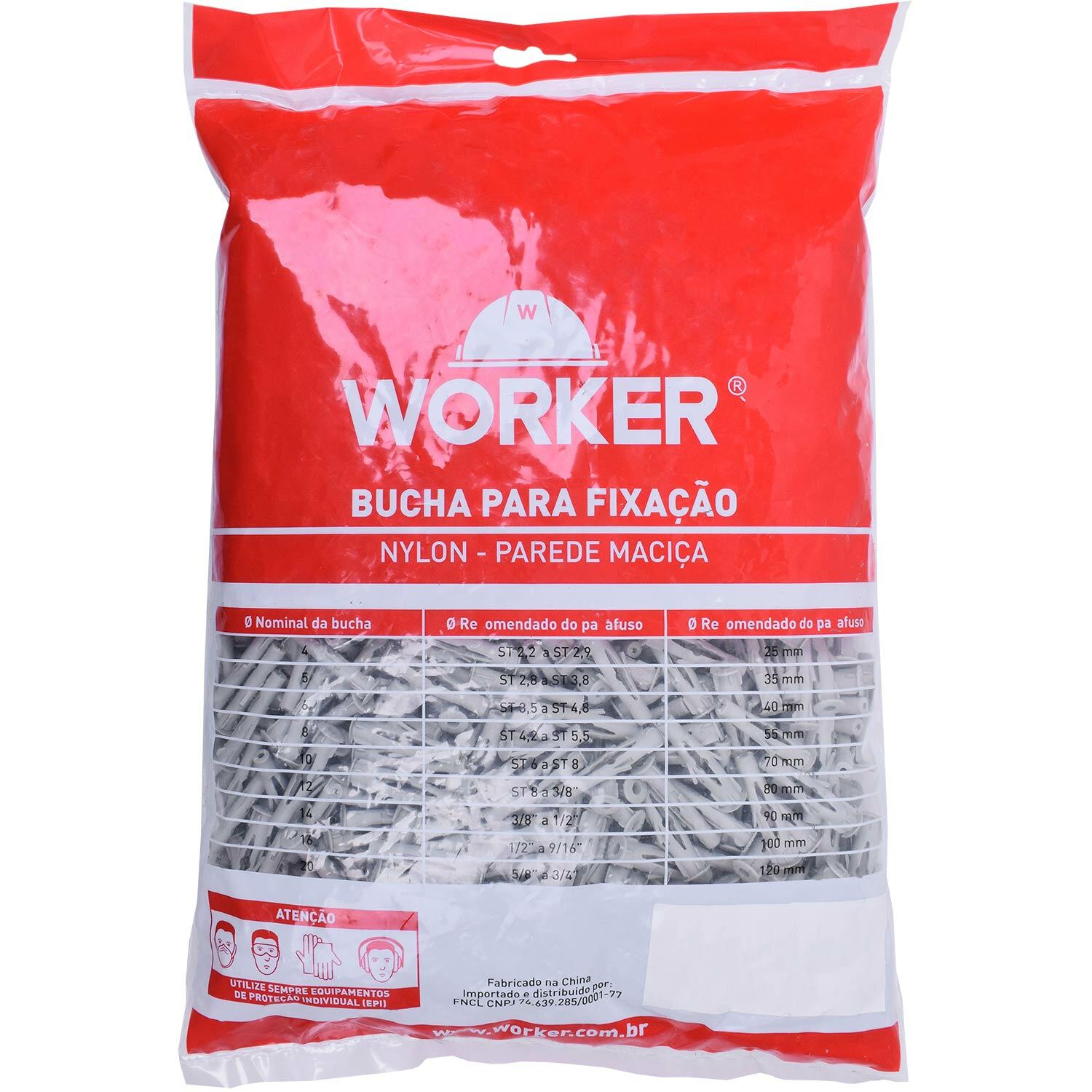 Bucha 06″ 1000 PeÃ§as Nylon Worker