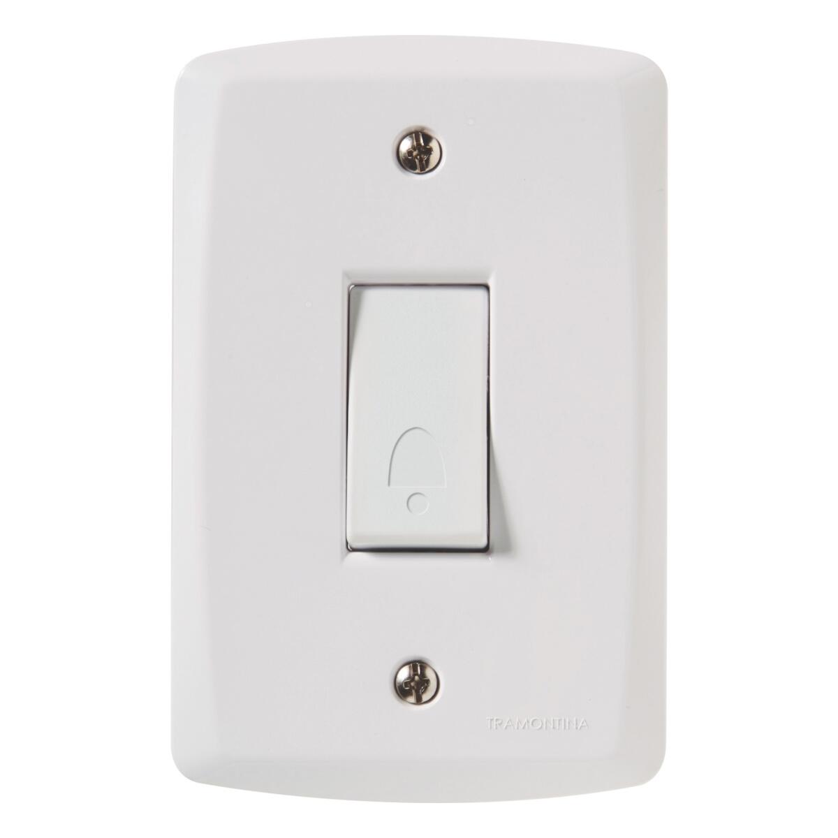Conjunto 4X2 1 Pulsador Campainha 10A 250V Branco Tramontina