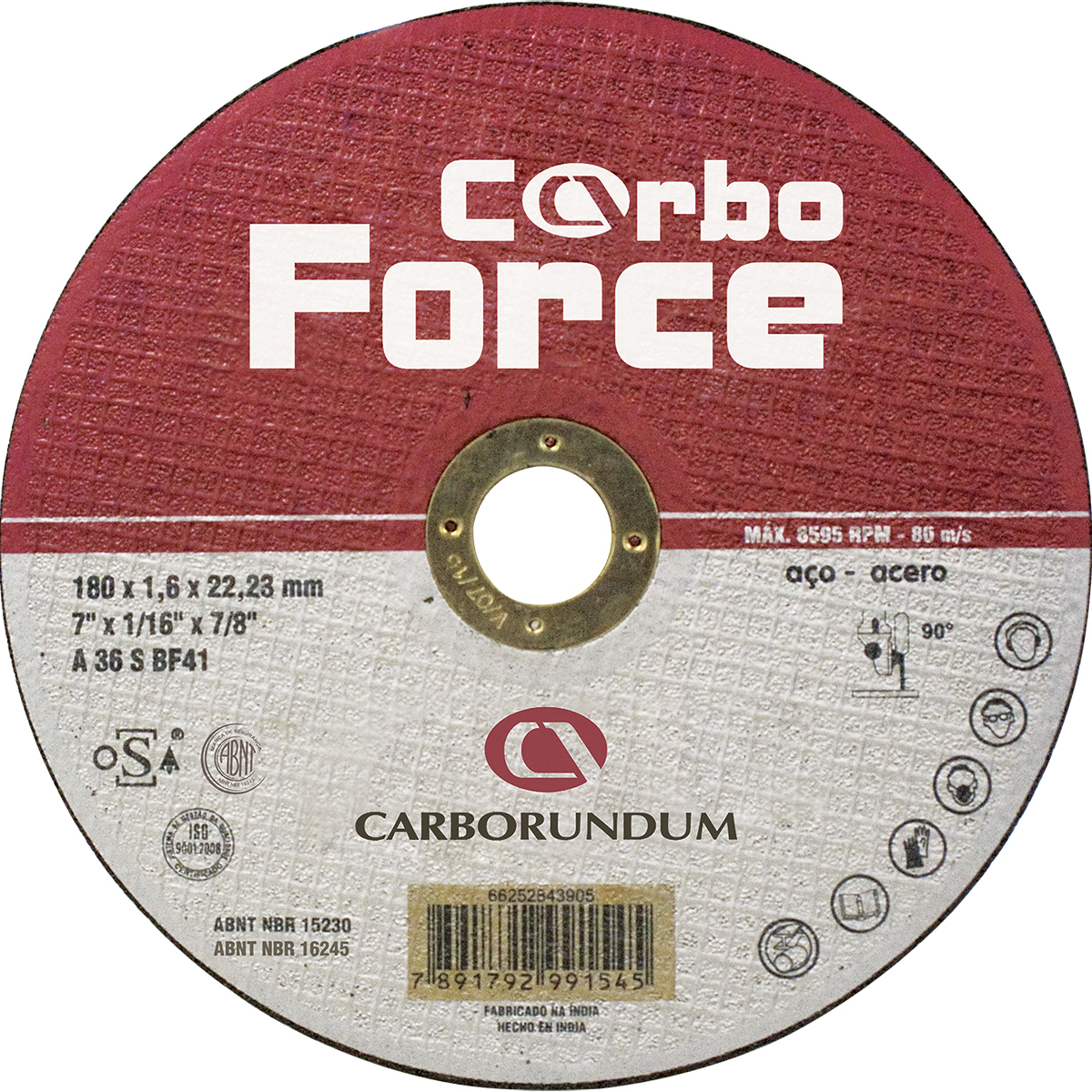 Disco Corte AÃ§o Carborundum 254X3,2X15,87 Carbo