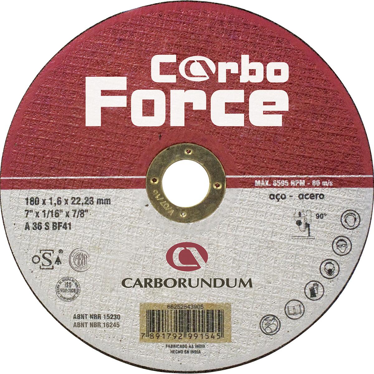 Disco Corte AÃ§o Carborundum 254X3,2X19,05 Carbo