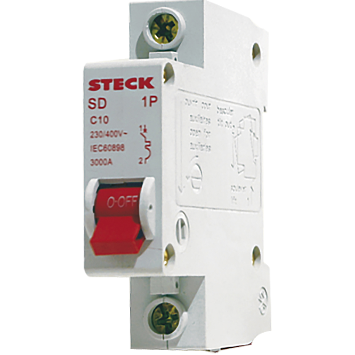 Disjuntor Unipolar Steck Din Curva C 10A 3Ka