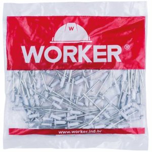 Rebite De Repuxo AlumÃ­nio 3,2X16Mm 100 PeÃ§as Branco Worker