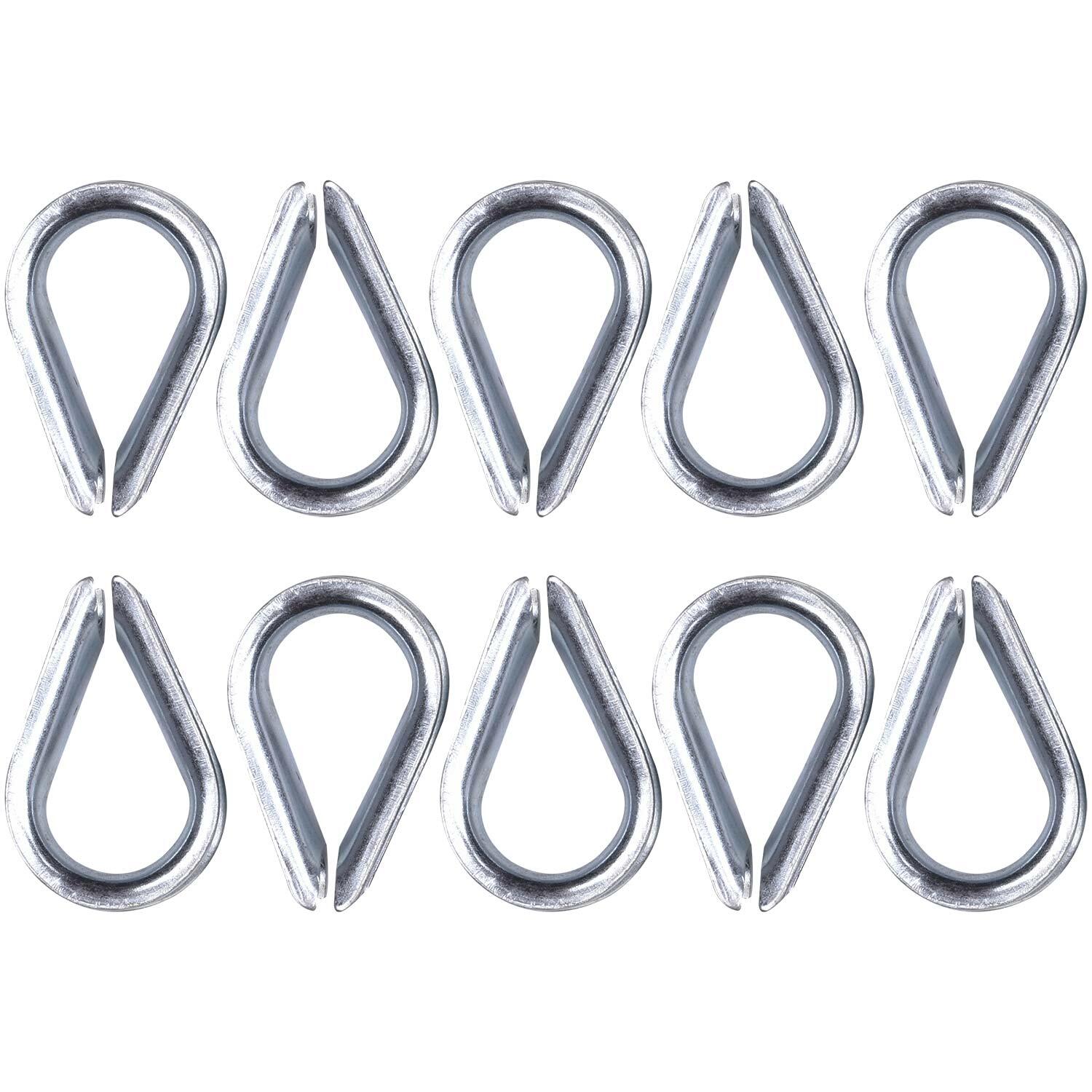 Sapatilha Galvanizada Para Cabo De AÃ§o 1/2″ Acerosid 10 PeÃ§as