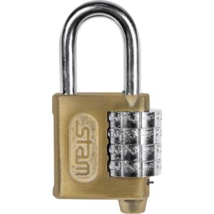Cadeado Segredo 40Mm Latonado Stam (Entregue por Super Pro Atacado)